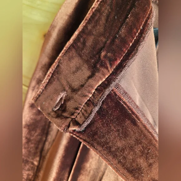 Reformation Wes Velvet Wide Leg Pants In Chestnut - Picture 13 of 16